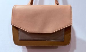 Stylish Two-Tone Crossbody HandBag