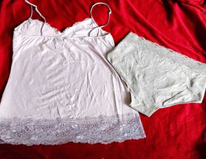 Lace Trim Cami Top With Penty