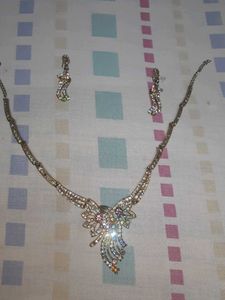 Elegant Rhinestone Necklace &amp; Earring Set
