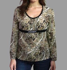 Animal Print Long Sleeve Top size S