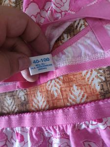Pink Rose Print Bra and Panty Set