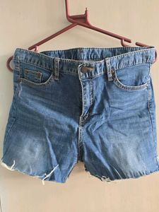 Blue Denim Cut-off Shorts