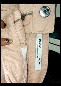 Women's Light Pink Denim Skirt