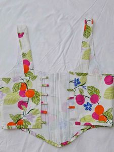 Floral Print Corset Top