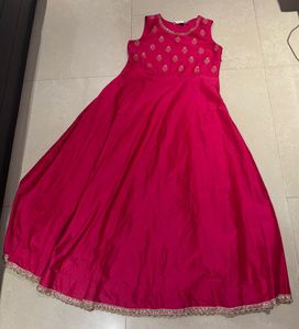 Beautiful Embroidered Ethnic Gown with gotta