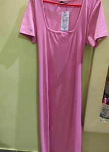 Shein Pink Maxi Sheath Dress