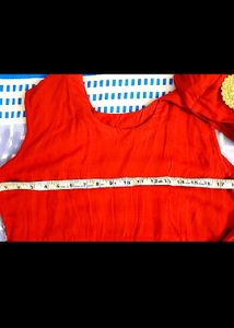 Women's Red Flared Designer Ethnic Kurta | "size 3