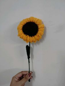 Handmade Crochet Sunflower Decor
