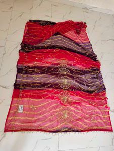 Embroidered darbari Saree