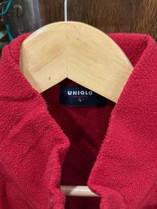 Uniqlo Womens Red Fleece Jacket