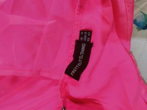 Hot Pink Halter Corset Top