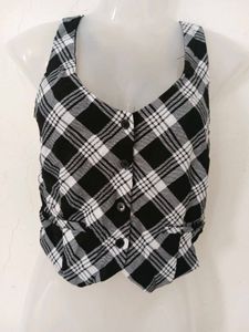 Plaid Vest top
