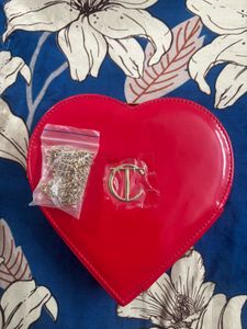 Red Heart Shaped Clutch