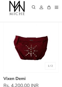 Chic Red Studded Clutch