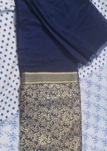 Beautiful Blue and Yellow Saree