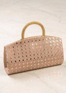 Elegant Champagne Gold Evening Handbag