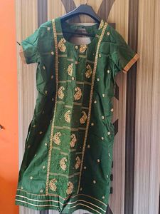 Green Embroidered Kurta set