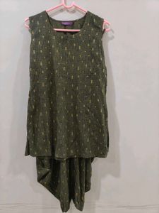 Libas Women Kurta Dhoti Pant And Ethnic Jacket