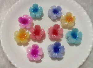 *Crystal hibiscus flower clips