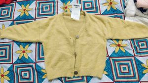 Cute Yellow Knit Cardigan for kids