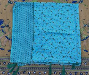 Floral Print Dupatta with tassels