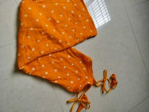 Bright Orange Polka Dot strep Kurti