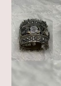 Statement Silver-Tone Cuff Bracelet