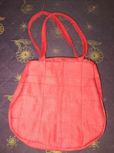 Red Handbag ( Matka Shape)