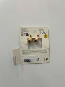 H&amp;M Chunky Dome Earrings Gold