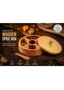 Wooden Masala Box for Kitchen