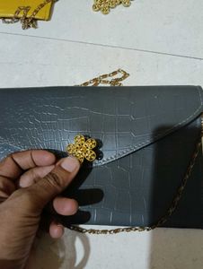 Set of 3 Croc Embossed Clutch Bags
