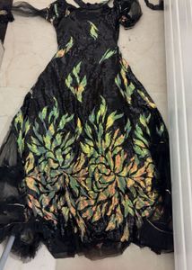 Sequin Floral Gown