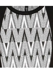 Black &amp; White Printed Bodycon Dress