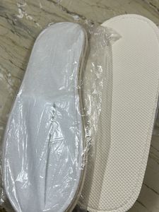 White Terry Cloth Slippers