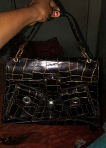 Stylish Crocodile Pattern Handbag