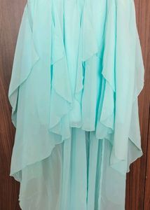 Branded Acqa Green High Low Dress