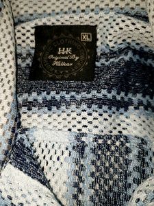 brand new 🆕 Mesh Knit Striped Button-Up Shirt