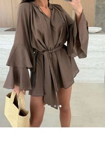 Belted A line dress