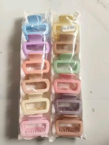 Pastel Matte Claw Clip Set(Pack of 12)
