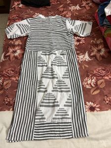 Grey and White Kurti for Women