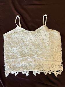 Cream Lace Cami Top