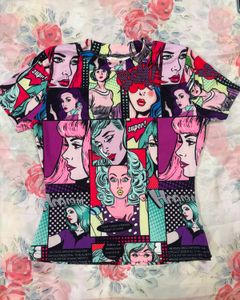negotiable /pop Art Comic Style Graphic top