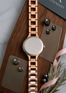 Premium Rose Gold Metallic Chain Watch for Women (