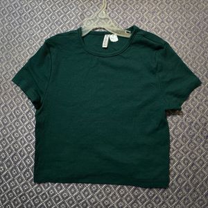 H&M cotton crop tshirt size medium