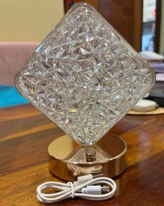 Crystal Diamond Table Lamp | Rechargeable Touch La