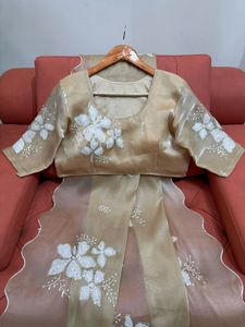 TRENDY &amp; DESIGNER JIMMY FABRIC SAREE WITH BLOUSE