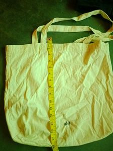 H&amp;M Beige Canvas Tote Bag