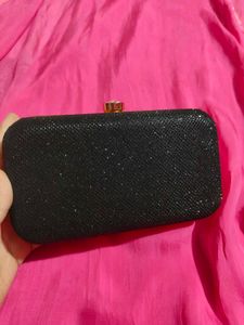 Sparkly Black Clutch Bag