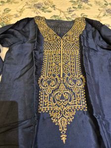 Pure crepe kurta, sharara, dupatta set