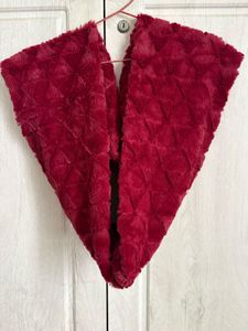 Soft Faux Fur Wine color Scarf